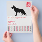 Minimaler Schäferhund personalisiert Flyer (Hand)