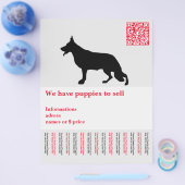 Minimaler Schäferhund personalisiert Flyer (Einzeln)