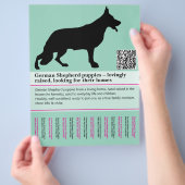 Minimaler Schäferhund personalisierter Flyer (Hand)