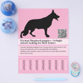 Minimaler Schäferhund personalisierter Flyer (Einzeln)