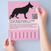 Minimaler Schäferhund personalisierter Flyer (Hand)