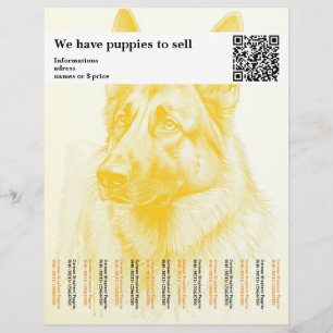 Minimaler Schäferhund personalisierter Flyer