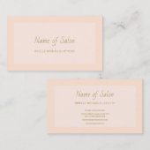 Minimaler Schlichter und einfacher rosa und goldfa Visitenkarte (Vorne/Hinten)