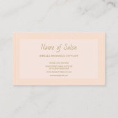 Minimaler Schlichter und einfacher rosa und goldfa Visitenkarte (Rückseite)