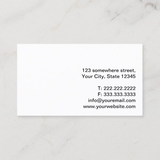 Minimaler Schlichter Zahnarzt Visitenkarte (Rückseite)