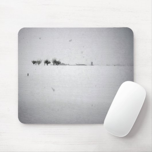 Minimaler Schneemuseepad Mousepad (Mit Mouse)