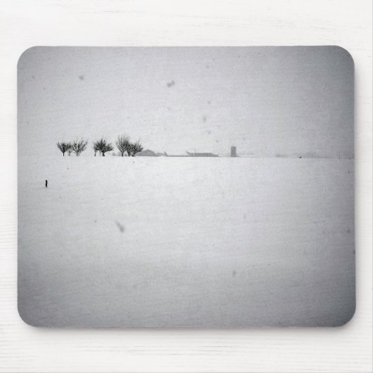 Minimaler Schneemuseepad Mousepad (Vorne)