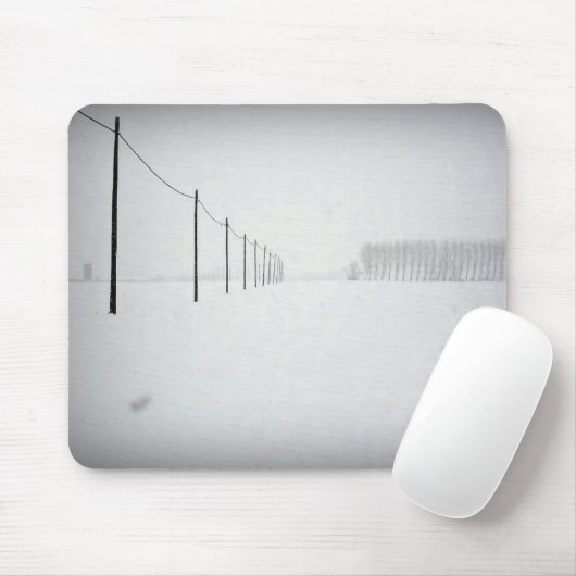 Minimaler Schneemuseepad Mousepad (Mit Mouse)