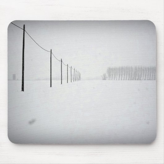 Minimaler Schneemuseepad Mousepad (Vorne)