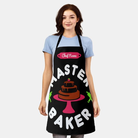 Minimaler Schokoladenkuchen Schürze (Getragen)