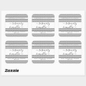 Minimaler schöner Script-Candle-Label-Sticker Quadratischer Aufkleber (Blatt)