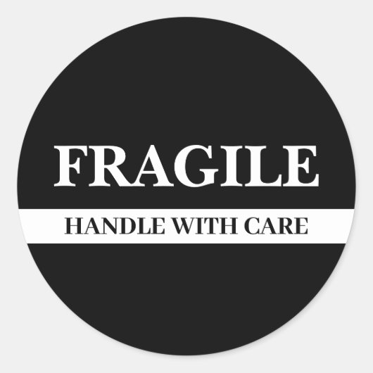 Minimaler Schwarz/Weiß-Aufkleber Runder Aufkleber (Vorderseite)