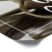 Minimaler Schwarz-Weiß-Foto-Abschluss Poster (Ecke)