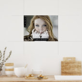 Minimaler Schwarz-Weiß-Foto-Abschluss Poster (Küche)