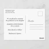 Minimaler Schwarz-Weiß-Foto-Abschluss Postkarte (Rückseite)