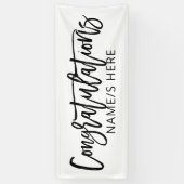 Minimaler Schwarz & Weiß-Glückwunsch Banner (Vertikal)