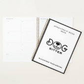 Minimaler Schwarz-Weiß-Hund-Service-Termin Planer (Anzeige)