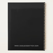 Minimaler Schwarz-Weiß-Hund-Service-Termin Planer (Rückseite)