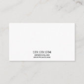 Minimaler Schwarz-Weiß-Labrador-Hundeschwalker Visitenkarte (Rückseite)