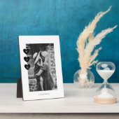 Minimaler Schwarz-Weiß-Mama Liebe Foto Fotoplatte (Seite)