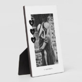 Minimaler Schwarz-Weiß-Mama Liebe Foto Fotoplatte (Seite)