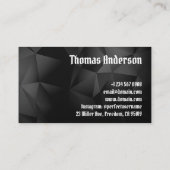 Minimaler Schwarz-Weiß-Razor kreativer Barbershop Visitenkarte (Rückseite)