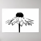 Minimaler Schwarz-Weiß-Zeichnetest Poster (Vorne)
