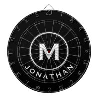 Minimaler Schwarz-weißer Monogrammname