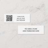 Minimaler Schwarz-weißer QR-Code für kleine Untern Mini Visitenkarte (Vorne/Hinten)