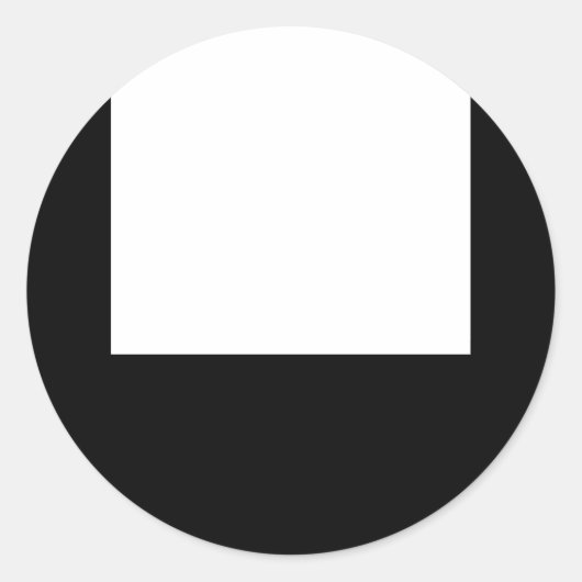 Minimaler Schwarz-weißer Rahmen-Rundaufkleber Runder Aufkleber (Vorderseite)