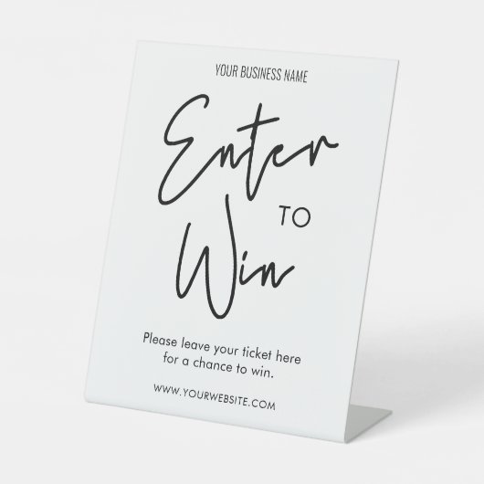 Minimaler Schwarz-weißer Realtor Business Event Ra Sockelschild (Vorderseite)