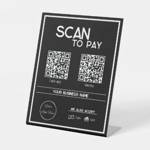 Minimaler schwarzer 2 QR Code einfache Prüfung zu  Sockelschild