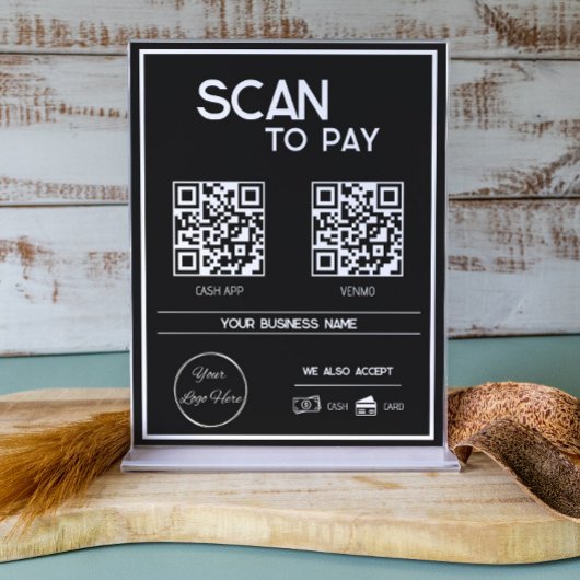 Minimaler schwarzer 2 QR-Code für Geschäftsscanner Poster