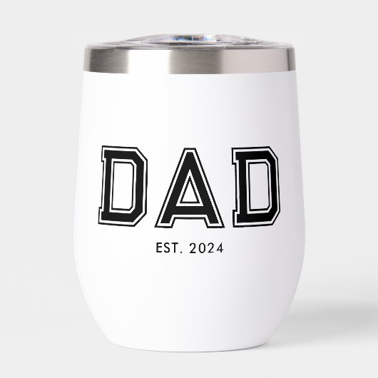 Minimaler schwarzer fetter Text Dad gegründet (Vorderseite)