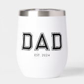 Minimaler schwarzer fetter Text Dad gegründet (Rückseite)