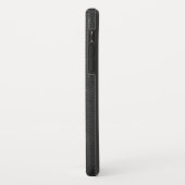 Minimaler schwarzer Lederschimmernring Case-Mate iPhone Hülle (Hinten/Links)