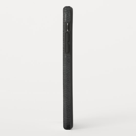 Minimaler schwarzer Lederschimmernring Case-Mate iPhone Hülle (Hinten/Links)