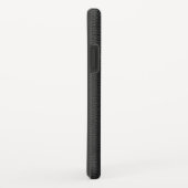 Minimaler schwarzer Lederschimmernring Case-Mate iPhone Hülle (Hinten/Rechts)