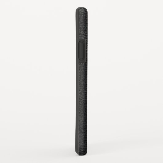 Minimaler schwarzer Lederschimmernring Case-Mate iPhone Hülle (Hinten/Rechts)