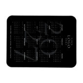 Minimaler schwarzer Magnet-Kalender 2027 für Gesch Magnet (Horizontal)