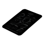 Minimaler schwarzer Magnet-Kalender 2027 für Gesch Magnet (Linke Seite)