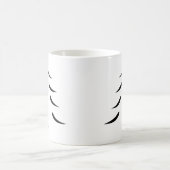 Minimaler Schwarzweiss-Weihnachtsbaum Kaffeetasse (Mittel)