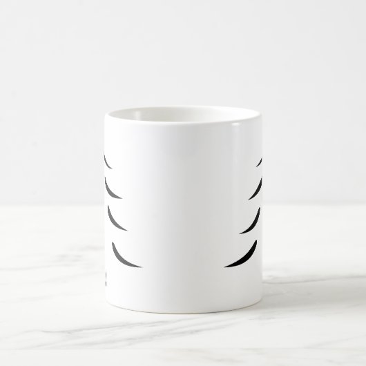 Minimaler Schwarzweiss-Weihnachtsbaum Kaffeetasse (Mittel)