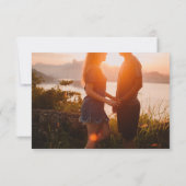 Minimaler Script-Foto Hochzeit RSVP (Rückseite)