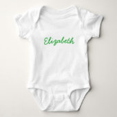 Minimaler Script-Individuelle Name Baby Strampler (Vorderseite)