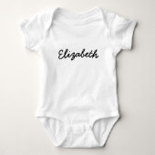 Minimaler Script-Individuelle Name Baby Strampler (Vorderseite)