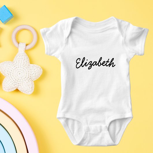 Minimaler Script-Individuelle Name Baby Strampler
