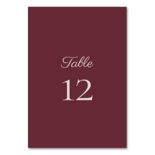 Minimaler Script Lila Plum Tischnummer