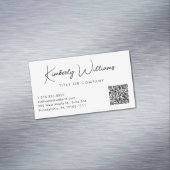 Minimaler Script QR Code Beruflich Magnetische Visitenkarte (Beispiel)