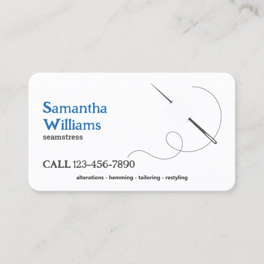 Minimaler Seamstress Visitenkarte (Vorderseite)